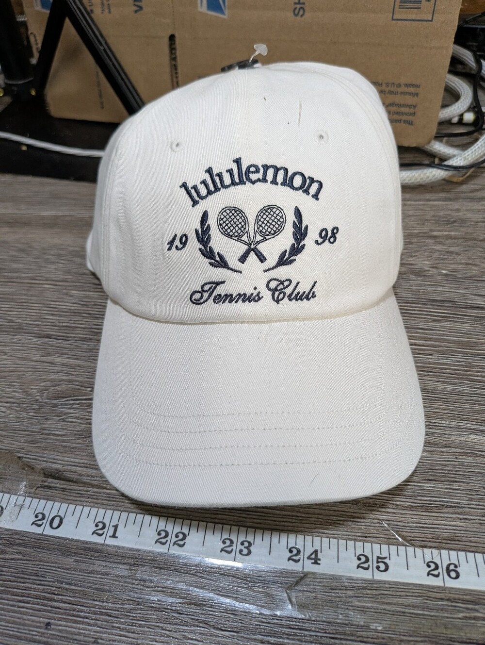 Lululemon New White Tennis Club Unisex Classic Ball Cap Size Small/Medium